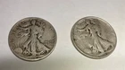 (2) Walking Liberty Half Dollars