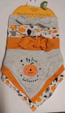 Modern Baby Headbands  Bibs   My First Halloween- 6-Piece Set   Adjustable Size