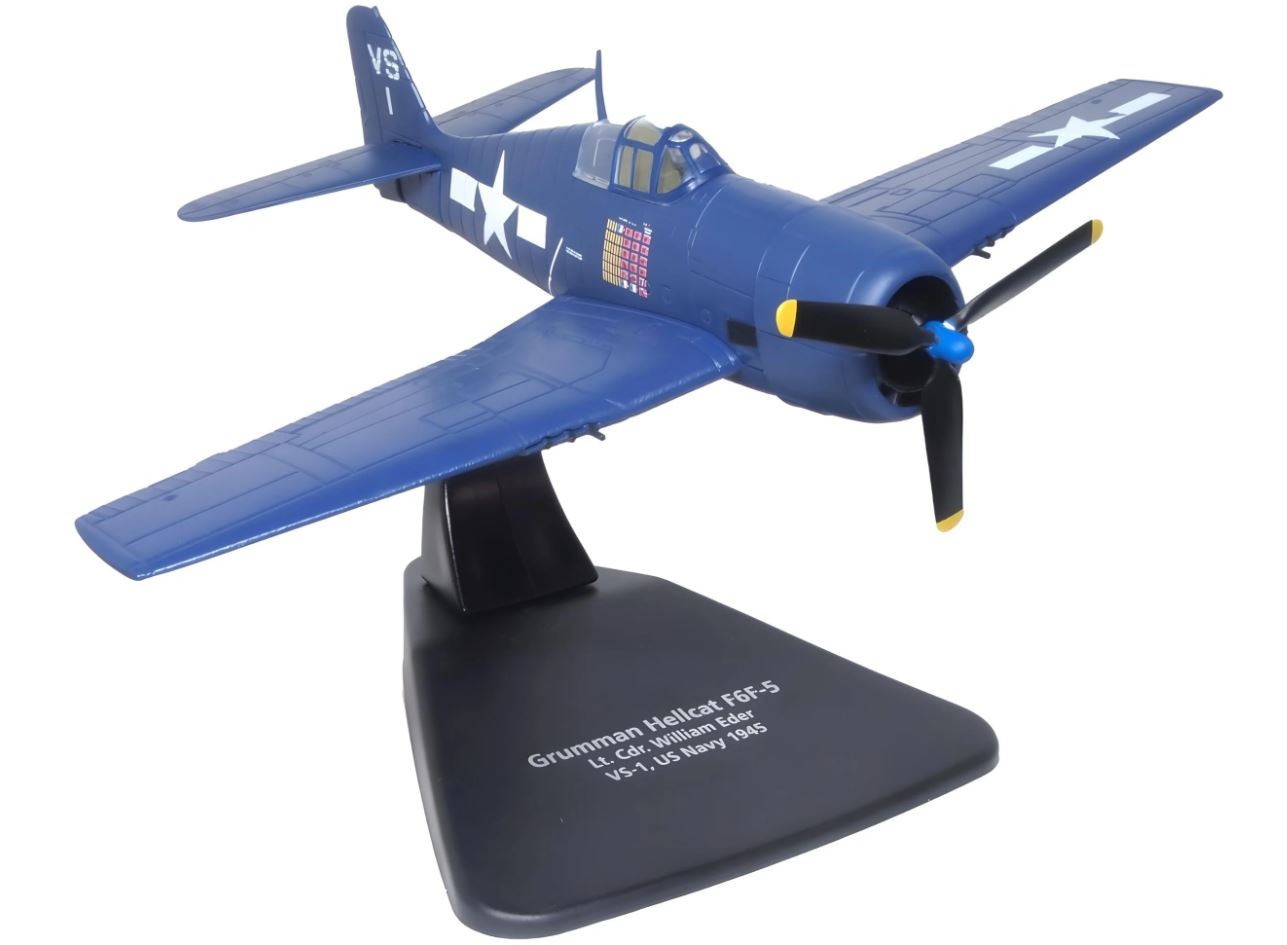 Grumman Hellcat F6F-5 - Maquette de collection en métal injecté Oxford Diecast William Eder