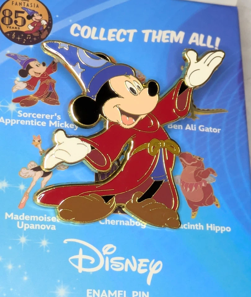 Prendedor Caja Ciega Personajes 85 Aniversario Disney Fantasía - Hechicero Mickey - Abierto Foto 3 de 4