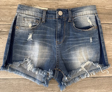 2017 Mudd Juniors Jean Shortie Shorts High Rise Denim Jeans Short Size 3