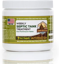 52 Weekly Septic Tank Treatment Fizz Tablets – Easy Flush Bio Toilet Tabs with B