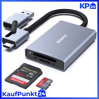 SD 4.0 Kartenleser USB-C/USB-A 2-in-1 für SD/ microSD Karten