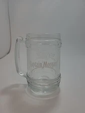 Captain Morgan Heavy Drinking Glass Mug Rum Barrel Man Cave Bar Tankard Stein