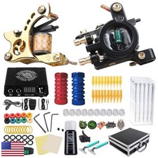 Dragonhawk Tattoo Kit for Beginners to Pro - 20 Needles Tips Machine Power