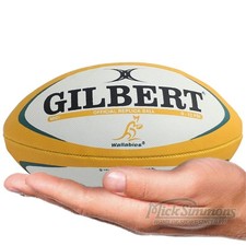 Gilbert Wallabies Australian Rugby Union Mini Ball - 10 inch @Mick Simmons Sport