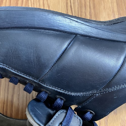 Ferragamo World Para Hombre Talla 10.5 Azul Cuero Tenis Zapatos Hechos en Italia - Imagen 12 de 24
