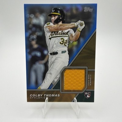 2026 Topps Colby Thomas Major League Material Relic Blue /150 Oakland Athletics