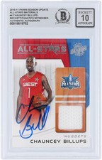 Chauncey Billups All Star West Signed '10-11 Panini Season Update #4 BAS 10 Card