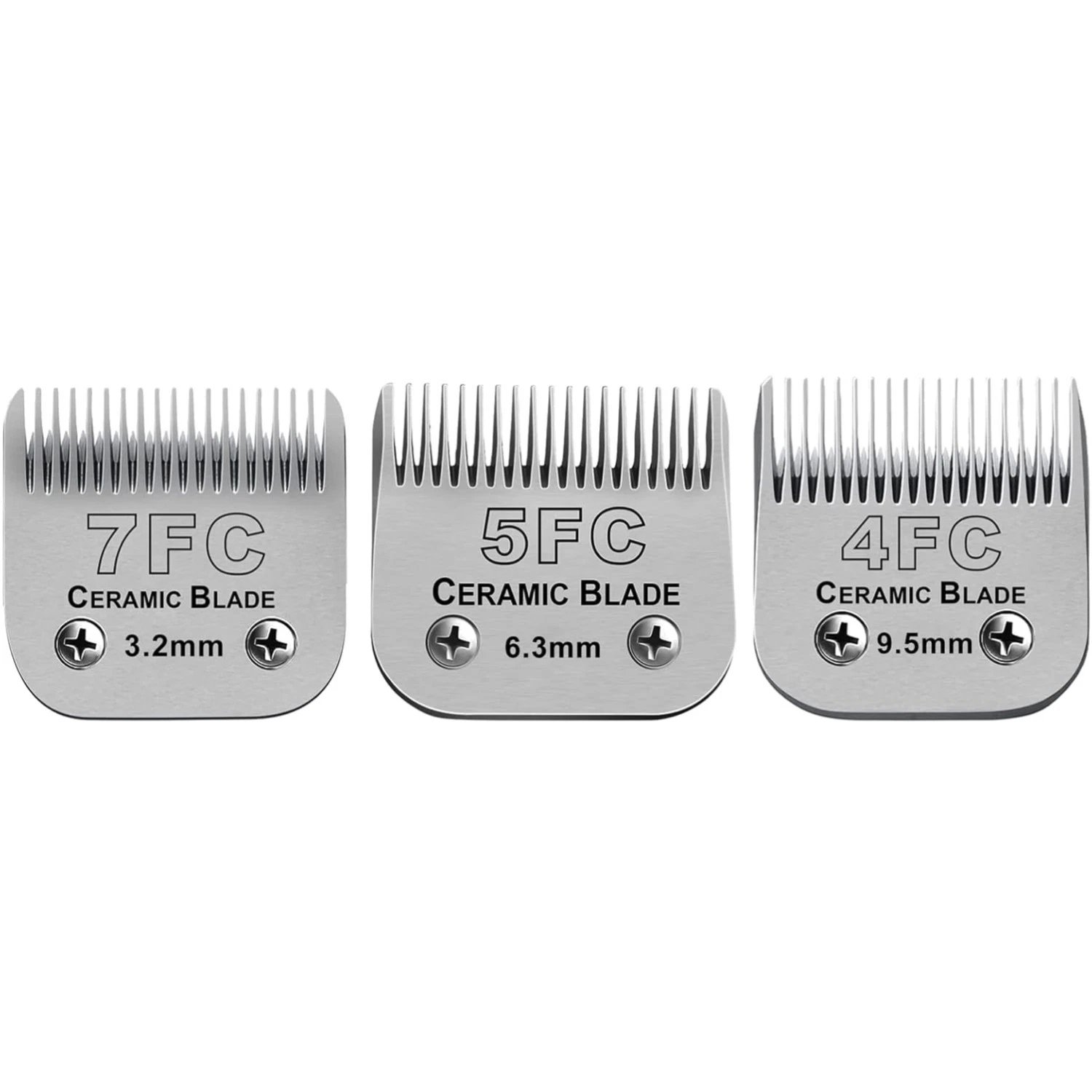 Size 7FC/5FC/4FC Detachable Pet Dog Grooming Clipper Ceramic Blades Set,Compa...