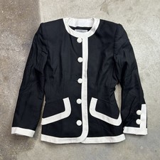 Givenchy Nouvelle Boutique Paris Black And White Blazer Women's Size Small