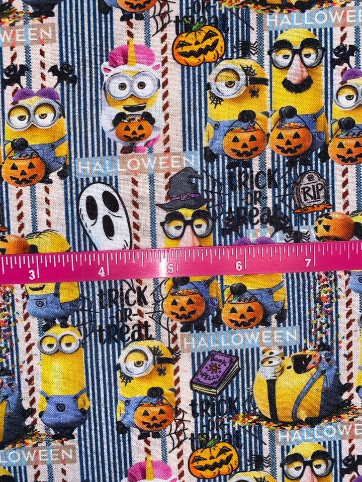 *1/2 Yard MINIONS HALLOWEEN 100% Cotton Fabric 18" X 44" NEW (7.5) Limited - Image 2 of 3