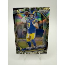 2025 Panini Prizm Matthew Stafford FOTL Green CAMO 06/15 NFL MVP Rams SSP
