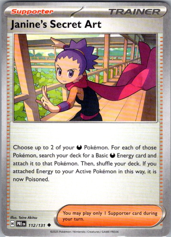 Janine's Secret Art - 112/131 Uncommon SV: Prismatic Evolutions NM Pokemon Card
