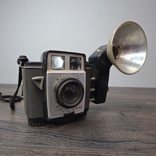 Vintage Kodak Brownie Twin 20 Camera With Flash Not Tested