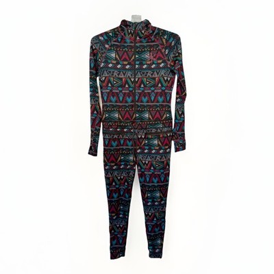 Ladies Airblaster Classic Ninja Suit Size Small Wild Tribe Print Hood Base Layer