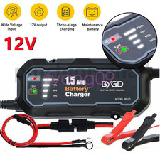 12V SAE Automatic Car Battery Charger Maintainer Motorcycle Trickle Float Repair