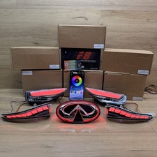 🟢2018-2024 INFINITI Q50 RGB LED Mirror/Bumper/CHROME EMBLEM Sequential Light🟢