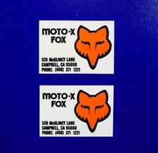 2x Moto-X Fox Decals stickers Motocross vintage CR KX YZ RN OW RM VMX Pick Size
