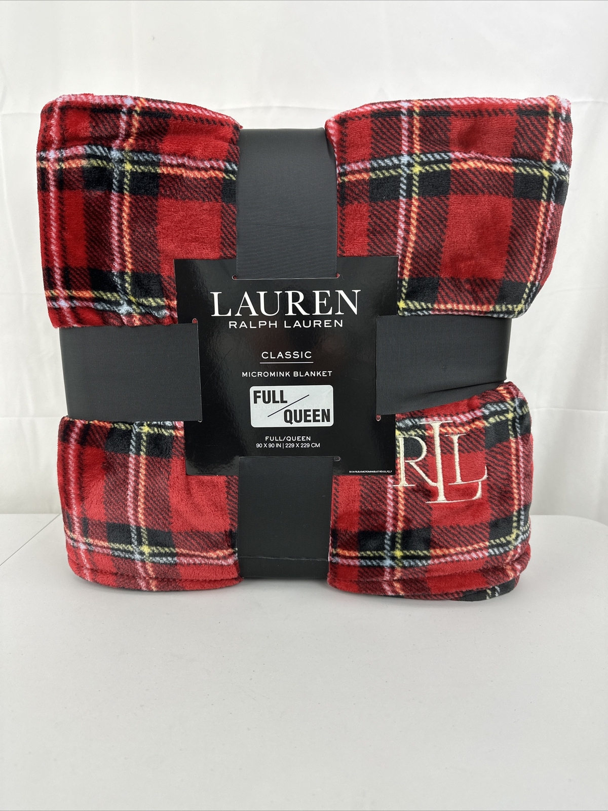 Lauren Ralph Lauren Full/Queen Classic Micromink Blanket Red Christmas