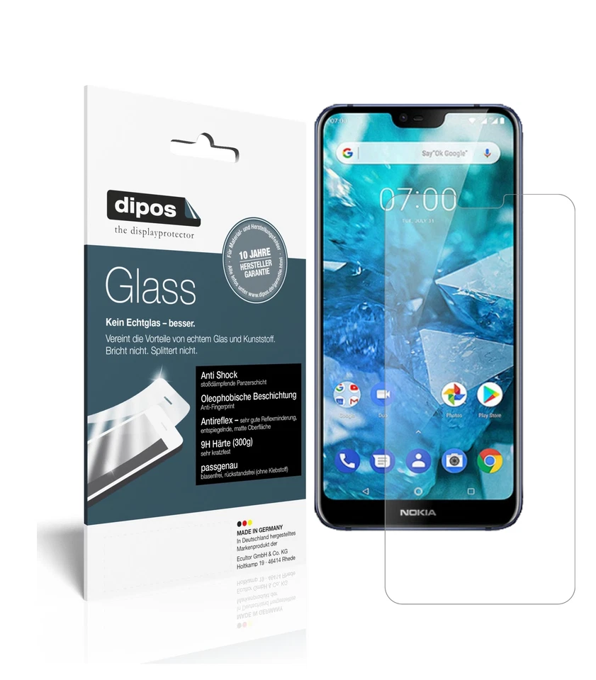 Protector de Pantalla para Nokia X7 (2018) Vidrio Flexible Mate Proteccion 9H - Imagen 2 de 4