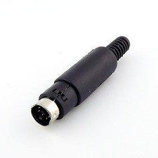 7 Pin Mini DIN Mini-DIN Male Plug S-video Connector Adapter With Plastic Handle