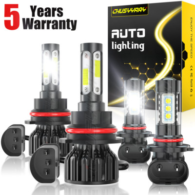 For Ford Excursion 2000 2001 2002-2004 LED Headlight + Fog Light Bulbs 6000K Kit