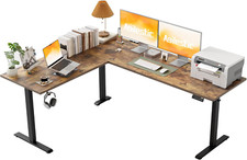 L-Shaped Standing Desk Adjustable Height, Electric Corner Standing Desk, Sit Sta