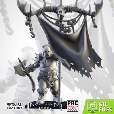 Battle Bearer Oger, Txarli Factory, Oger Fantasy Miniatures