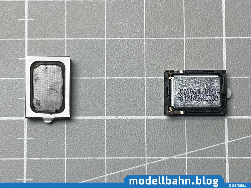 15 x 11 x 3 mm Lautsprecher 8Ohm&1W für Märklin, Roco, BRAWA, ESU, Zimo & Co. F