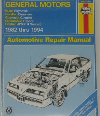 CAVALIER SUNBIRD SKYHAWK FIRENZA J2000 1982-1994 SERVICE REPAIR MANUAL 1983 1984