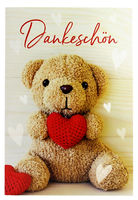 Danksagungskarte Kuscheltier Karte Dankeskarte Herzlichen Dank GrußKarte Danke