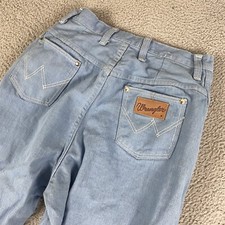 Wrangler Jeans Womens 26 Blue Straight Sanforized 50s 60s Made in USA High Rise
