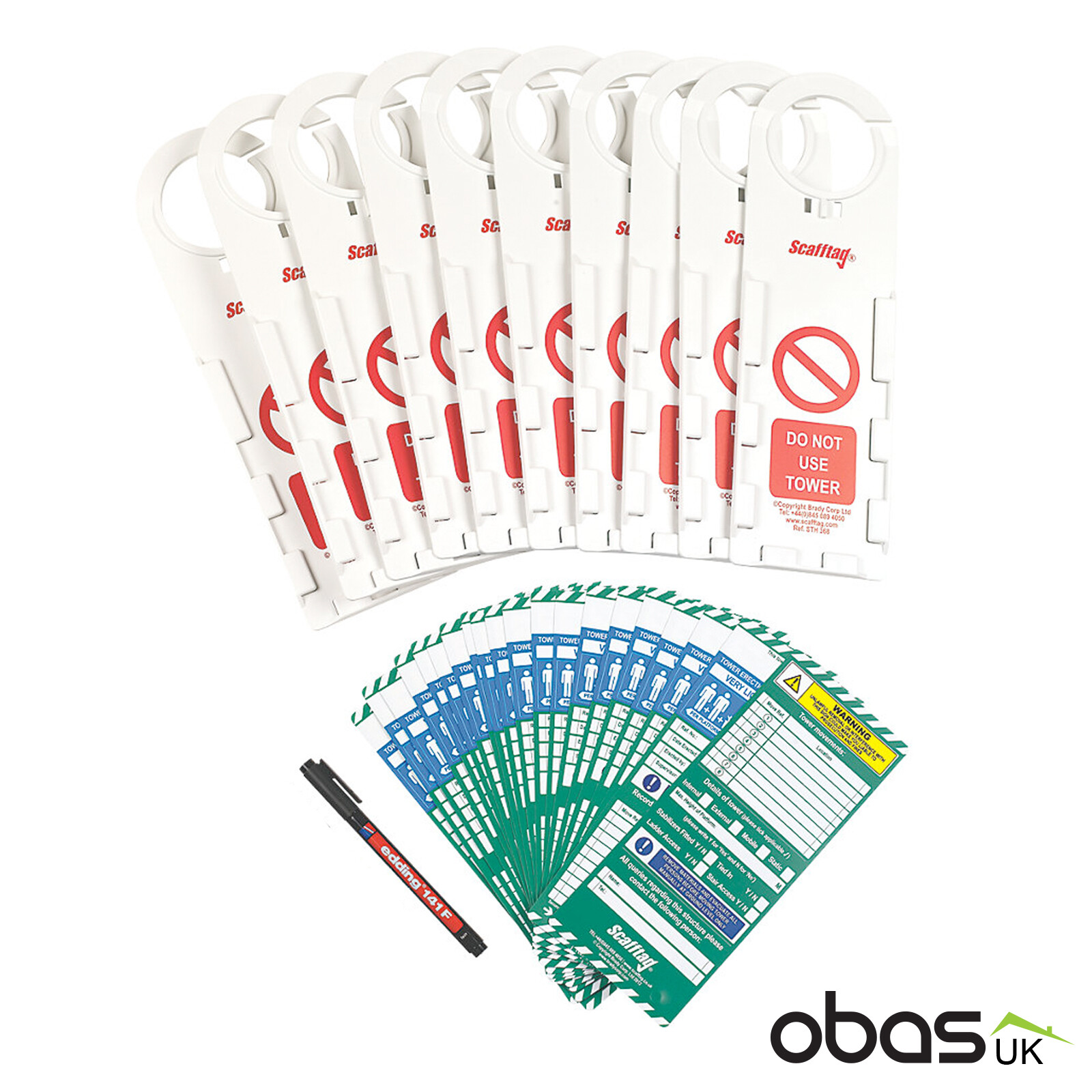 Scafftag Complete Box Set - x10 Holders, x20 Inserts & x1 Pen | eBay UK