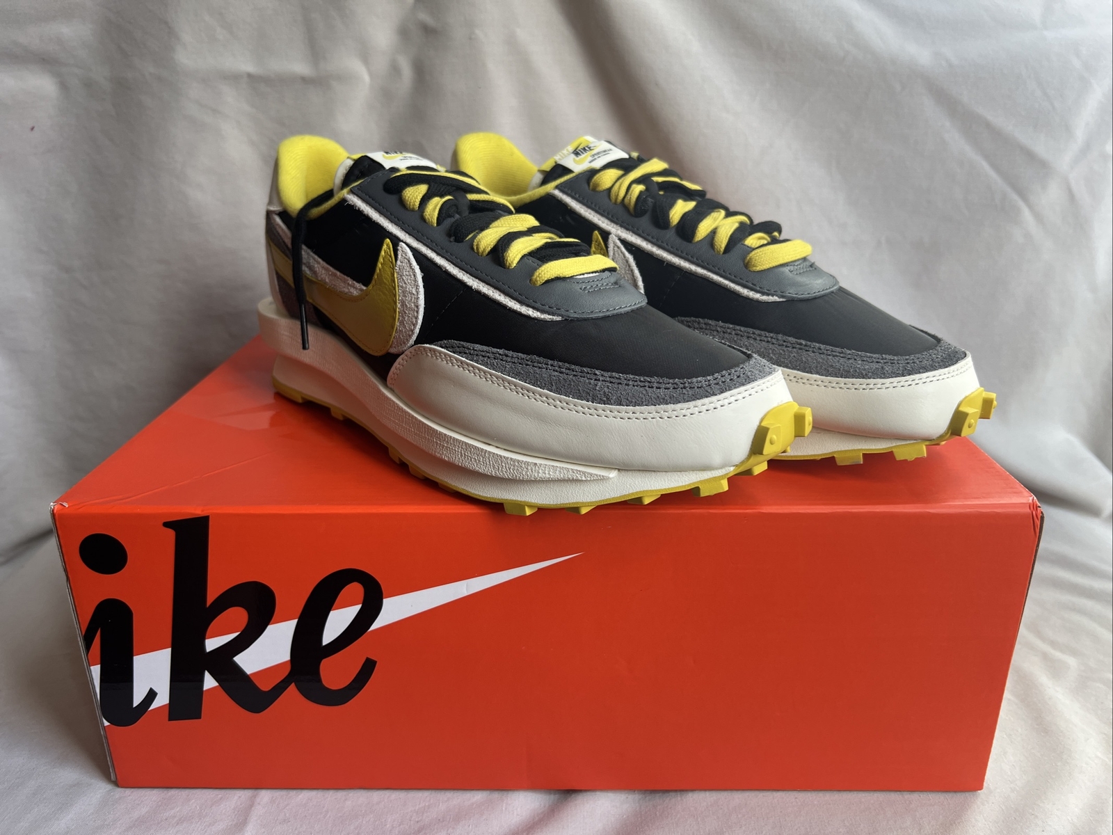 SACAI X NIKE Nike sacai x Undercover x LDWaffle limone brillante uomo UK taglia 10 nuove con scatola