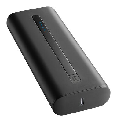CellularLine Thunder 20000 mAh Powerbank Schwarz inkl. USB-C-Kabel