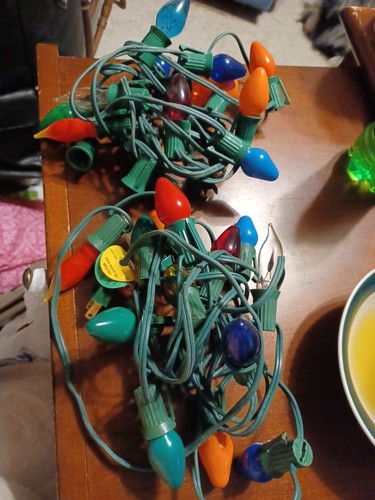 2 Boxes VINTAGE NOMA 15 Indoor Christmas Lights Works Parts - Picture 13 of 24