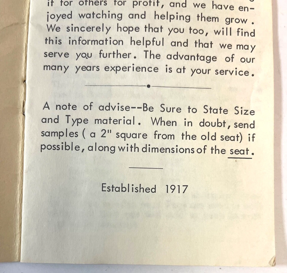 Vintage Instructions in Methods of Seat Weaving - H.H. Perkins Pamphlet - Image 4 of 4