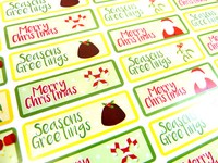 Frohe Happy Weihnachten Aufkleber Etiketten FüR Karten Umschlag Fest Basteln
