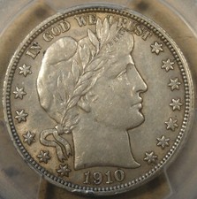 1910 Barber Half Dollar 50c PCGS Certified AU53 Several Small Rim Bumps/Nics