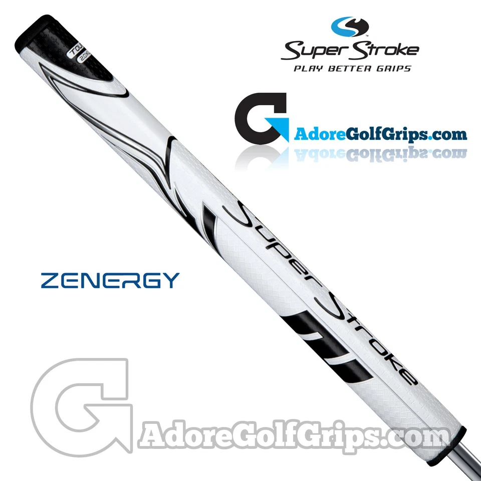 NEU - SuperStroke ZENERGY Tour XL Plus 2.0 Puttergriff - Weiß / Schwarz + Tape