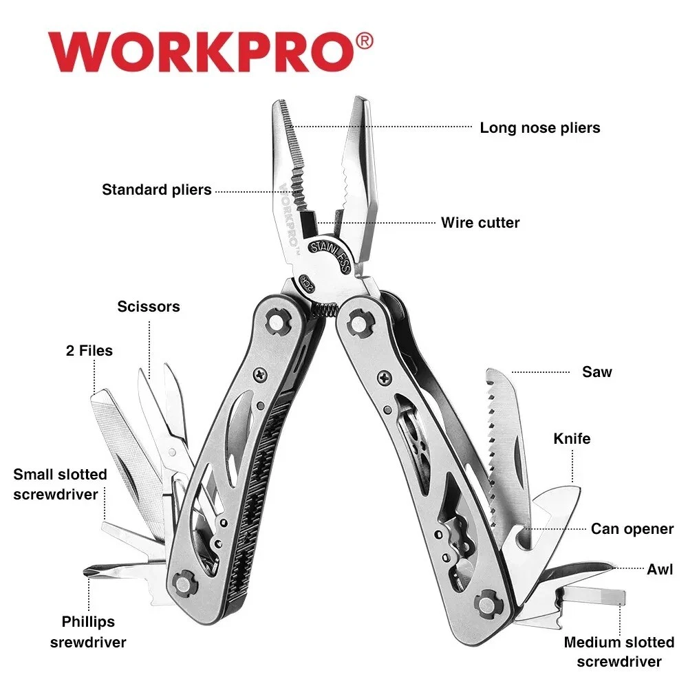 Multi Tool Plier Wire Stripper Folding Portable Pocket Pliers Outdoor Camping
