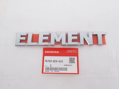 #ad Genuine OEM Honda 75722 SCV A10 Rear quot;ELEMENTquot; Emblem Nameplate 2003 08 Element $39.51