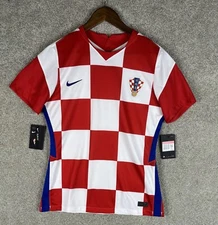Croatia Home Football Shirt Soccer Jersey HNS HRVATSKA NIKE Womens L Minor Flaw