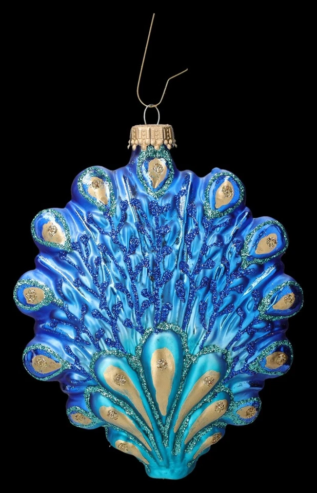 Weihnachtskugeln 9er Set - Elegante Weihnachten Pfau - Christbaumschmuck Deko - Bild 4 von 4