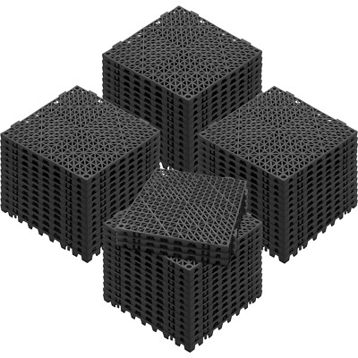 Interlocking Drainage Floor Mat 12'' x 12'' PVC Non-Slip Floor Tiles 55 Pack