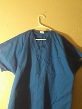 Authentic Scrubs Cherokee Work Wear Blue Shirt Size Large Lot R29 