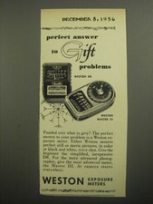 1956 Weston DR and Master III Exposure Meters Advertisement