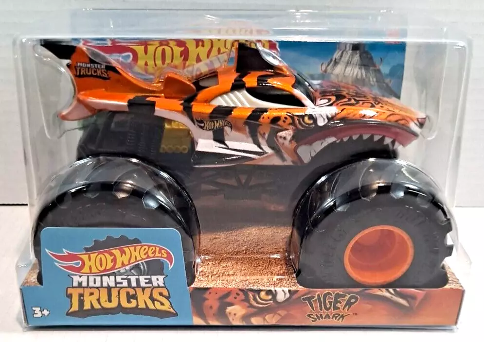 Hot Wheels Monster Truck Tiger Shark 1:24 Scale Die Cast Metal Toy Brand  New | eBay