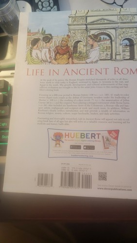 Dover History Coloring Book Ser.: Life in Ancient Rome by John Green and William - Picture 4 of 4